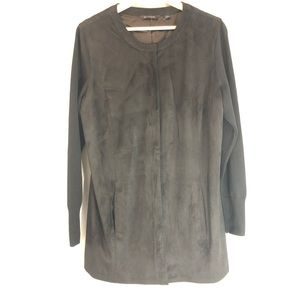 H by Halston Faux Suede and Knit Jacket